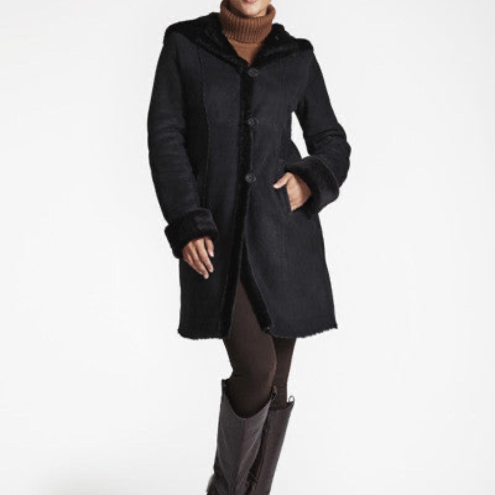 Blue Duke shearing coat all black #4293HD Classic Fitted Coat With Hood …